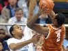 December 21, 2011: John Henson #31 and Jaylen Bond #2 in action during NCAA Basketball game between the North Carolina Tarheels and Texas Longhorns at The Dean E. Smith Center, Chapel HIll, NC.
