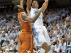 December 21, 2011: James McAdoo #43 and Julien Lewis #0in action during NCAA Basketball game between the North Carolina Tarheels and Texas Longhorns at The Dean E. Smith Center, Chapel HIll, NC.