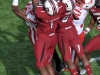 January 02 2011: Alshon Jeffery #1 catches a hail mary for a touchdown as the second quarter came to a close to give SC the lead during NCAA football Capital One Bowl between Nebraska and South Carolina at Florida Citrus Bowl Stadium, Orlando, Florida.