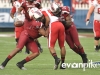 January 02 2011: DeVonte Holloman #21 and D.J Swearinger #36 crush Brandon Kinnie #84 during NCAA football Capital One Bowl between Nebraska and South Carolina at Florida Citrus Bowl Stadium, Orlando, Florida.