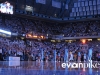 January 29th, 2012: North Carolina Tar Heels get introduced before NCAA basketball game between the North Carolina Tar Heels and the Georgia Tech Yellow Jackets as part of Coaches Vs. Cancer, at The Dean E. Smith Center, Chapel HIll, NC.  UNC Players wore special pink Air Jordans.