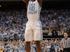 January 29th, 2012: North Carolina Tar Heels forward Harrison Barnes #40 in action during NCAA basketball game between the North Carolina Tar Heels and the Georgia Tech Yellow Jackets as part of Coaches Vs. Cancer, at The Dean E. Smith Center, Chapel HIll, NC.  UNC Players wore special pink Air Jordans.