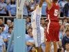 November 30, 2011: John Henson #31 and Ryan Evans #5 in action during NCAA Basketball game between the North Carolina Tarheels and Wisconsin Badgers as part of the Big Ten/ACC Challenge at The Dean Dome, Chapel HIll, NC.